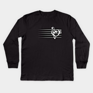 Music Heart (Dark ver.) Kids Long Sleeve T-Shirt